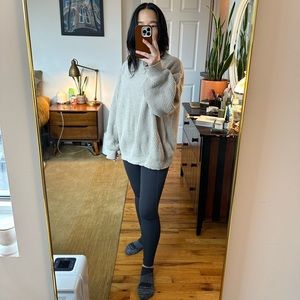 The Frankie Shop Beige Cowl Turtleneck Sweater
